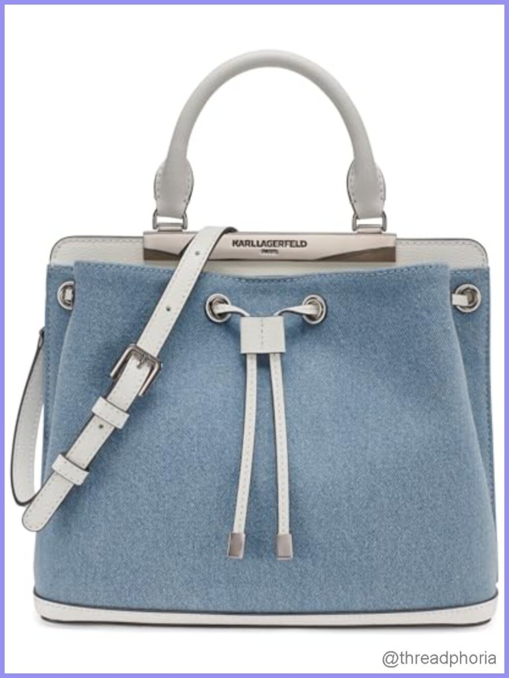 Evelina Bucket Bag Light Denim Handbag Top Handle